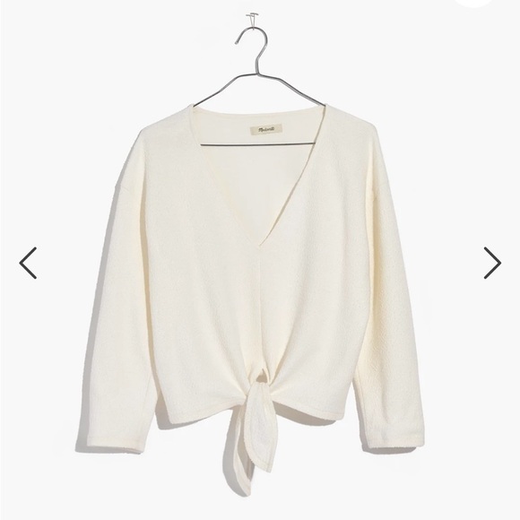 Madewell Textured Tie-Front Top - Picture 5 of 10